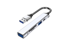Hubs Usb Convenientes Com Dados Tipo C Usb3.0 2.0 E Leitor De Cartão Para Desktop, Escola E Compras (branco)