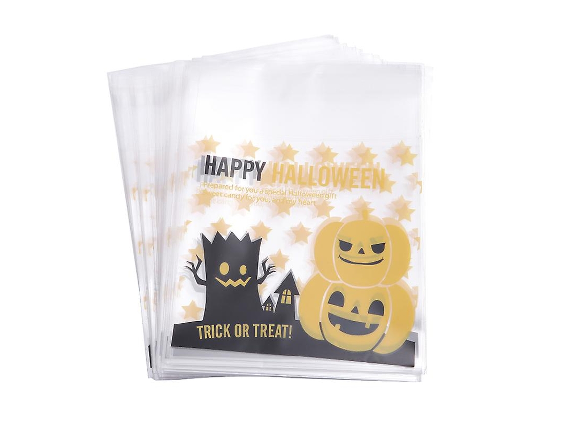 100 Unidades De Sacos Plásticos De Doces Para Decoração De Halloween Allinless