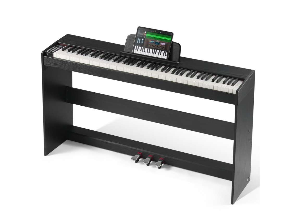 Piano Digital 88 Teclas Com Conectividade Bluetooth, Midi E Pedal De Sustentação Tekmaquinas