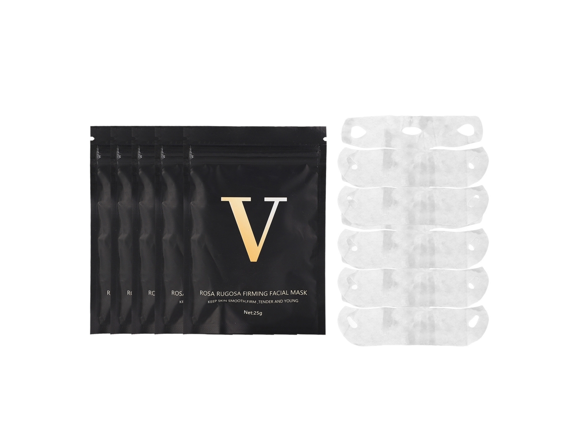 5 Pacotes De Máscara Facial Em Forma V Para Modelagem, Aperto E Eliminação De Papada, Melhora A Flacidez Facial