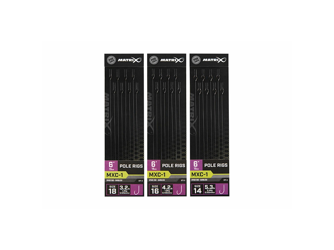 Isco sem Barbless MATRIX MXC-1 standard pole rig x8