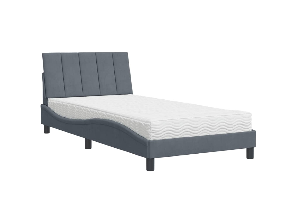 Bed, Beds Vidaxl Cinzeto Veludo (100 X 200 Cm)