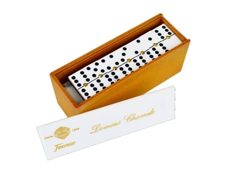 Conjunto de Domino QUATRO CENTROS em Caixa Plástica de Marfim