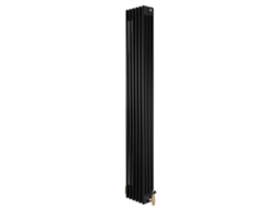 Radiador Vertical Tradicional 4 Colunas 1800x290 Mm Preto 1728w + Válvulas Termostáticas – Aço Carbono, Aquecimento