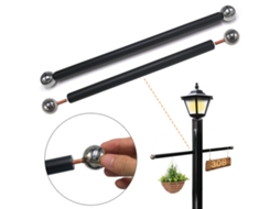 Suporte transversal de metal para poste de lâmpada, 41cm, com bandeira | S/MARCA