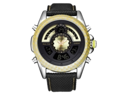 Reloj Electrónico De Cuarzo Con Correa De Nailon Impermeable Smael Moda Oro