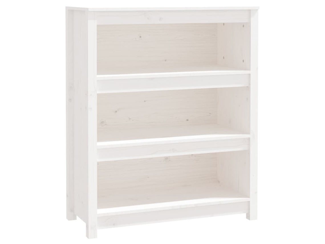 Estante 80x35x97 Cm Madeira de Pinho Maciça Branco MAISON EXCLUSIVE