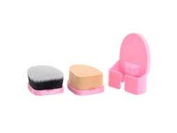Pincel De Maquiagem Elástica Multifuncional Para Base Líquida E Pó Ferramenta De Maquiagem Rosa