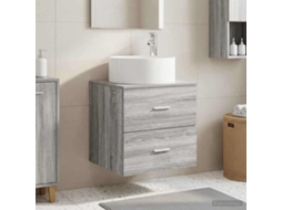 Vidaxl Vaidade Com Pia Suspensa Sonoma Cinzento 49,5 X 44,5 X 65,5 Cm
