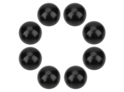Laxiscreed Conjunto De 8 Botões De Alavanca Para Arcadas Padrão M10 40mm Em Preto