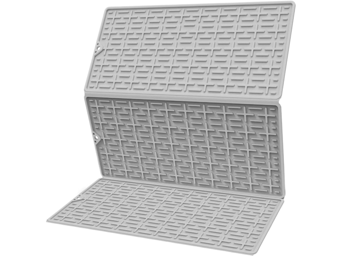 Tapete De Silicone Para Secar Louça Em Bancadas De Cozinha | Tapete De Três Camadas Para Secar Louça Gokoco
