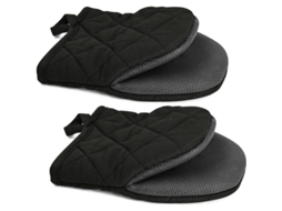Luvas de Forno Resistentes ao Calor 300°F/150°C Anti deslizantes com Neoprene e Algodão Preto 1 Par | S/MARCA
