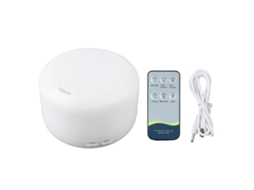 Humidificador Ultrassónico 500ml com Difusor de Aromas, Luz Colorida, Operação Silenciosa e Controlo Remoto LAXISCREED