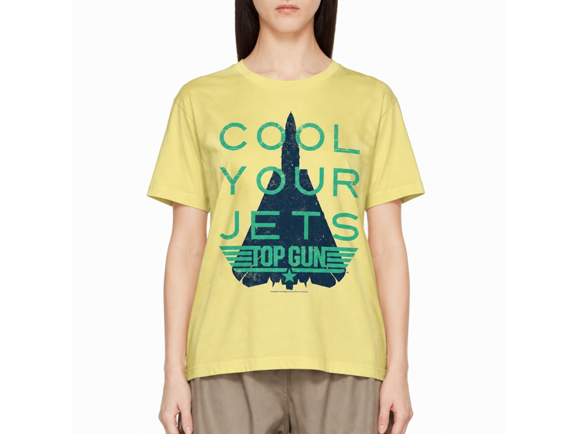Rockinstone Top Gun Movie Cool Heather Yellow Adult T-shirt Size:m
