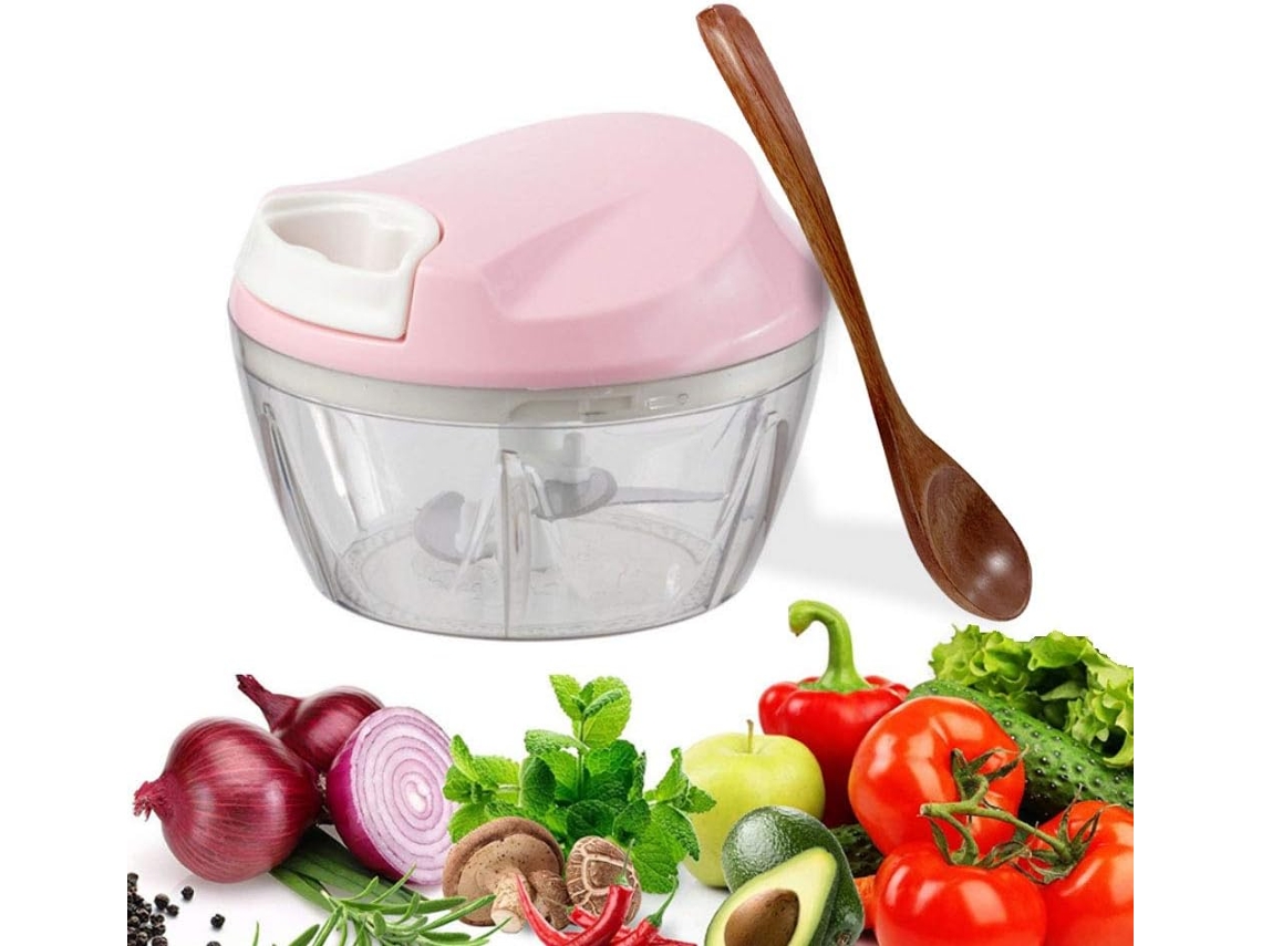 Fatiador Manual De Legumes, Frutas E Carnes Rosa 500 Ml 1 Unidade