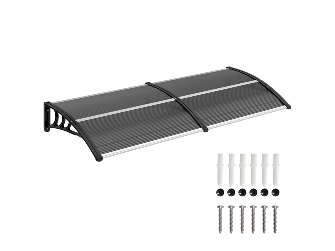 Marquise protetora DECORALAR TECH em policarbonato (196x75x23 cm)