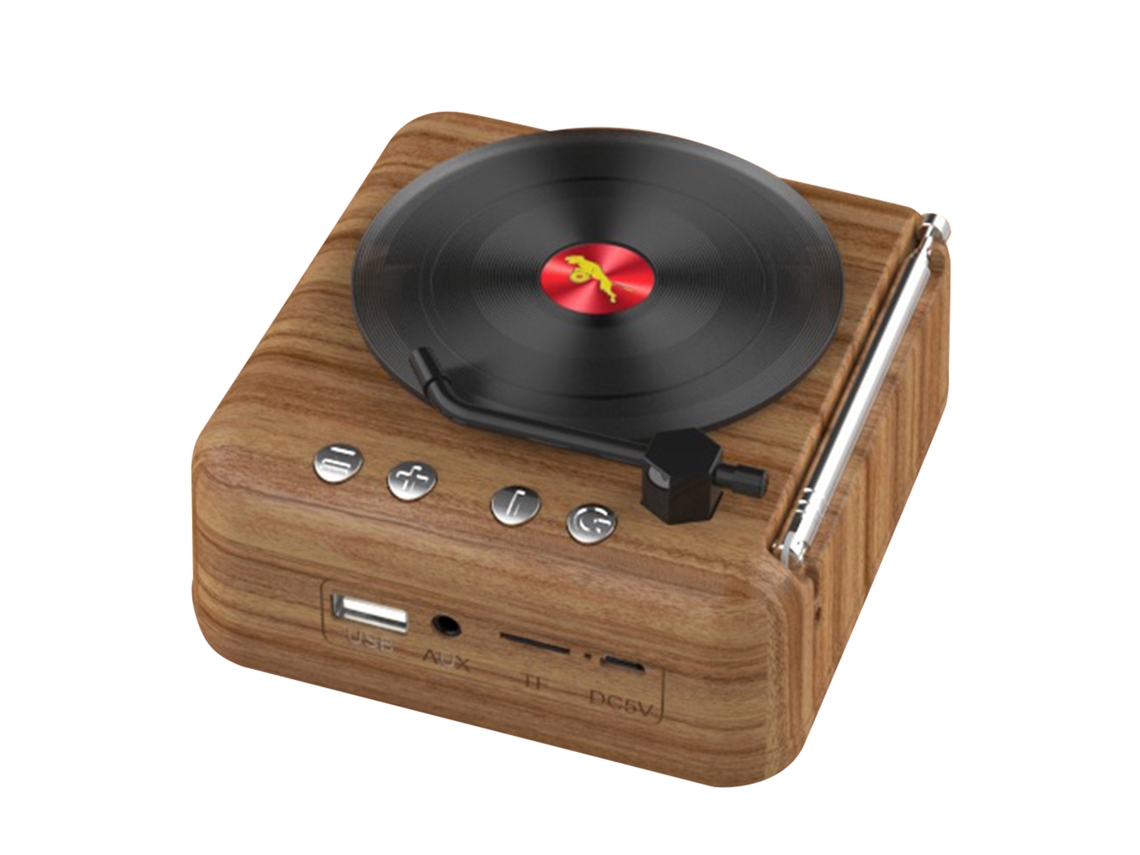 Altifalante Bluetooth LAXISCREED Toque de Vinil Retro