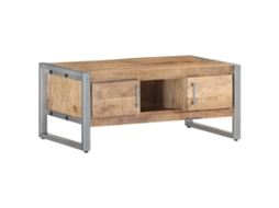 Vidaxl Mesa De Centro 95x50x40 Cm Madeira De Mangueira Áspera