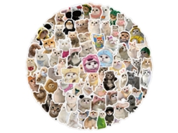 100 Adesivos Gatos Cartoon