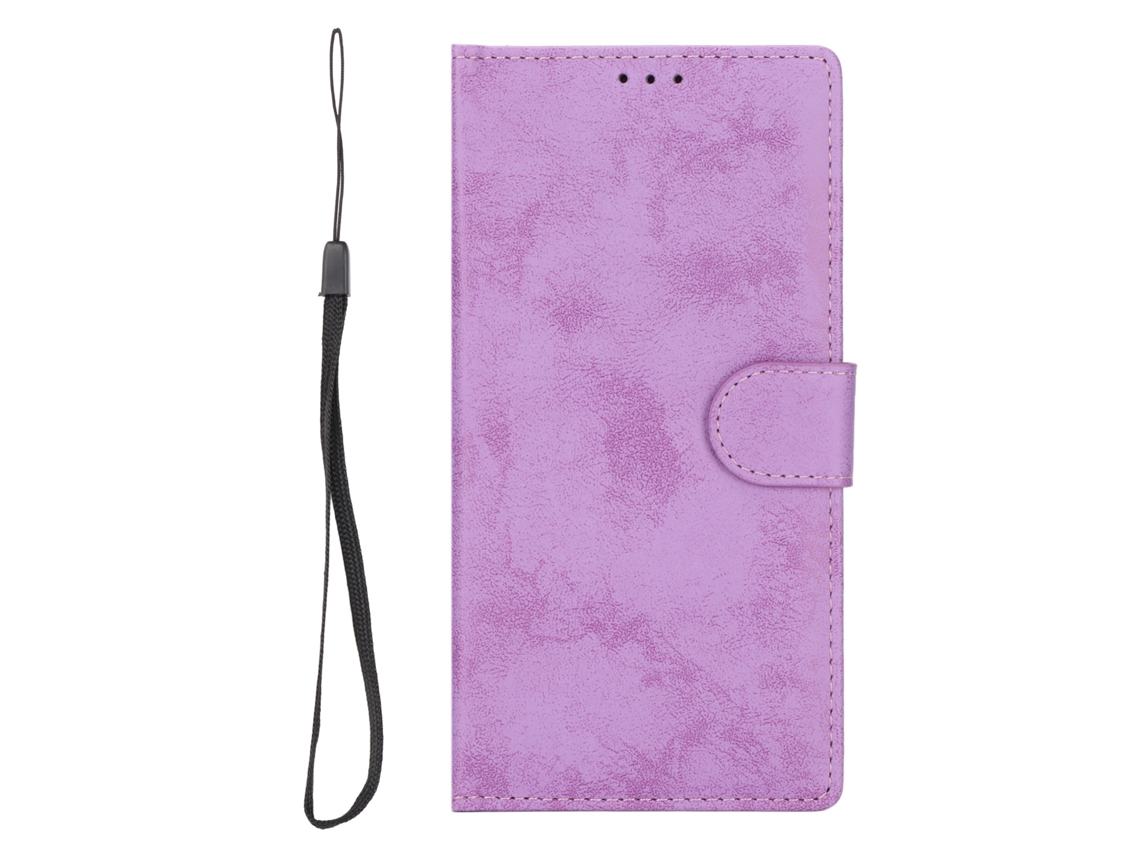 Mali capa de Celular Dobrável 2 em 1 com Carteira Magnética, Resistente a Impactos, À Prova D'água e Função de Suporte Roxa