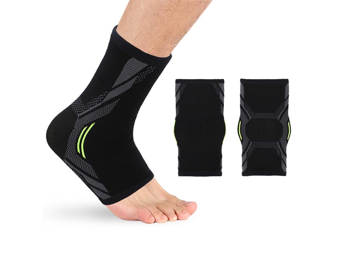 Conjunto 2 Tornozeleiras Compressão Elástica Malha Adulto Ideais Esportes Fitness Corrida Entorses Fascite Plantar