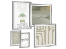 Conjunto De Pinturas Gráficos Pastel Estilosos Da Natureza Espelharte (5 Peças)