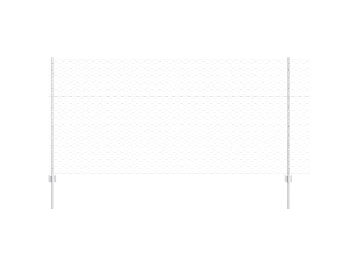 Conjunto 1 Painel De Cerca Vidaxl Prateado Aço (10 X 1,2 M)