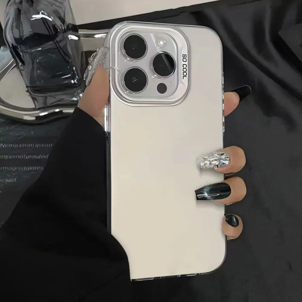(branco, Iphone 11 Pro Max) Capa De Celular Luxuosa Em Cor Sólida Para Iphone, Capa Protetora À Prova De Choque.