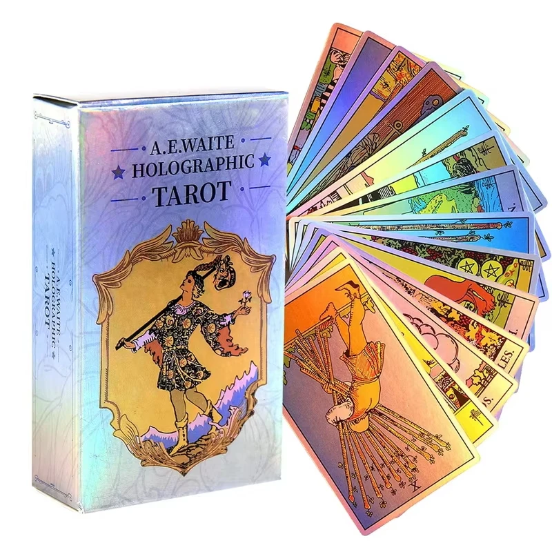 Conjunto De Tarot Magicseer Rainbow 10,3*6cm, Com Cartas E Livros. Jogo De Tabuleiro De Tarot Holográfico.