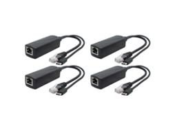 Pacote Com 4 Divisores Poe Gigabit De 5v, Usb Tipo C, Adaptador 48v Para 5v 2.4a, Compatível Ieee 802.3af Tuotuo