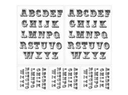 5 Selos De Borracha Transparentes Tpr Para Artesanato, Álbuns De Recortes, Letras Maiúsculas, T1771
