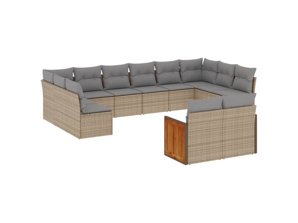Garden Sofa Set, Garden Sofa Sets Vidaxl Bege Rattan / Vime (n/a)