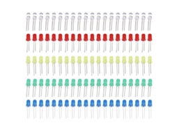 Kit de 100 Diodos LED 5mm Diversos Cores S/MARCA