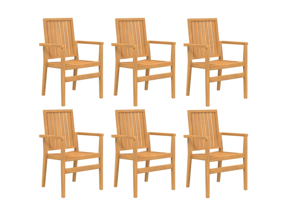 Stackable Garden Chair, Stackable Garden Chairs Vidaxl Marrom Madeira (n/a)