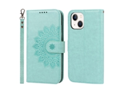 Capa Pega Para Iphone 15 Plus Pele Sintética Verde