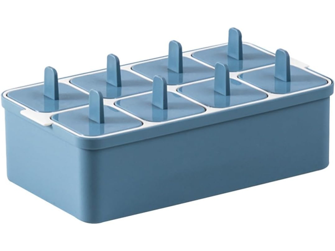 Forma Para Picolé Caseiro, Design De Camada Dupla, Pp Azul