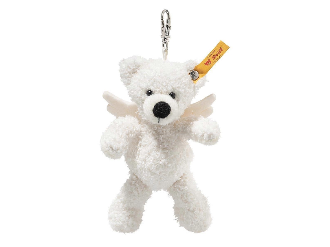 Urso De Pelúcia Anjo Chaveiro Branco