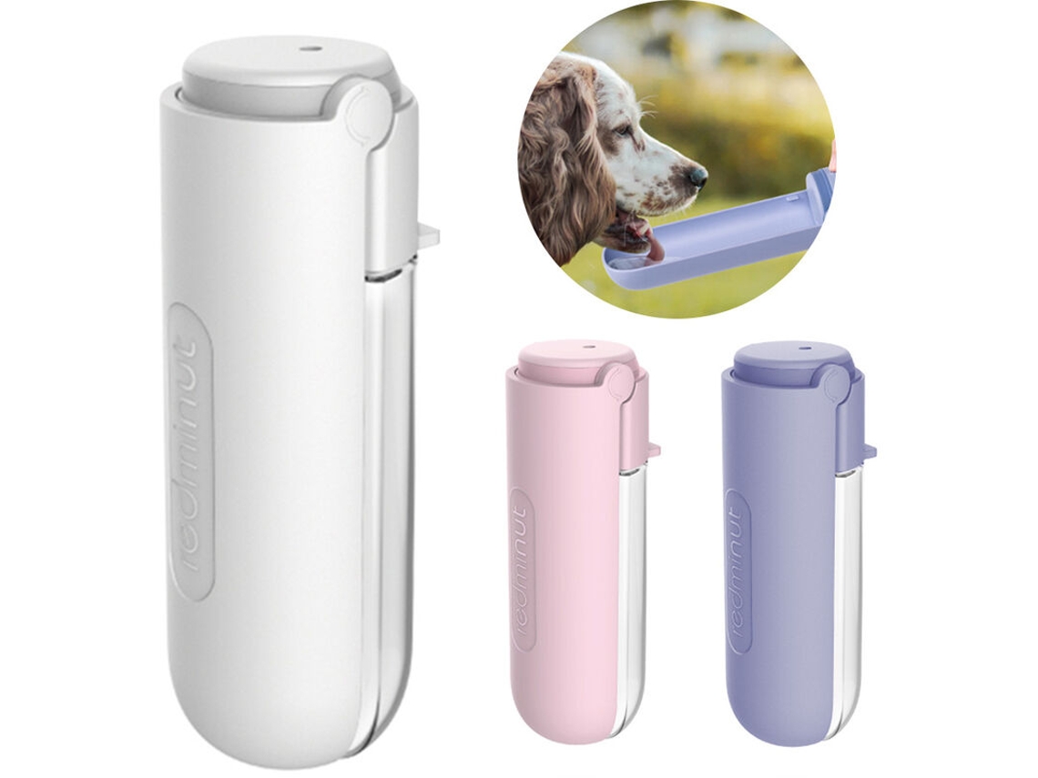 Garrafa Portátil Com Dispensador De Água, Capacidade 420 Ml, Acabamento Roxo, Para Passeios E Hidratação Diária