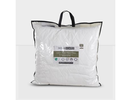Almofada De Dormir Homescapes With Quilted Case Branco (80x80)