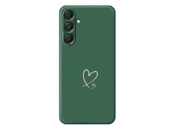 Capa Traseira De Tpu Com Borda Reta E Estampa De Amor Para Samsung Galaxy A16 5g 4g, Branca, Verde