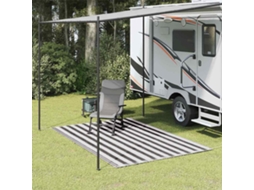 Vidaxl Tapete De Campismo Para Tenda 200x300 Cm Antracite E Branco