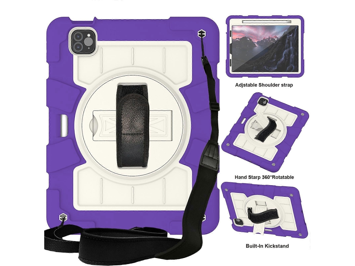 Capa de silicone híbrida à prova de choque Webake para tablet com alça de ombro