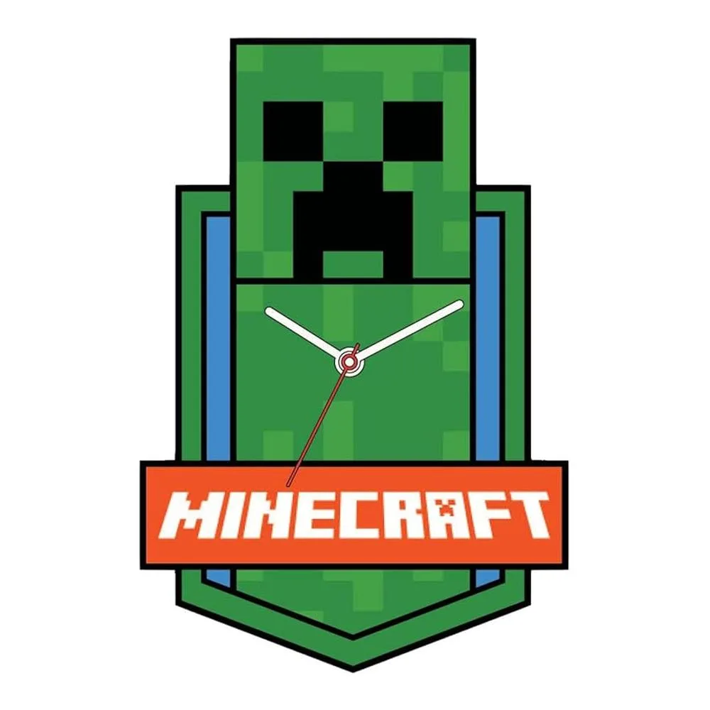 Relógio de parede analógico infantil Minecraft Min3023 Euroswanp25