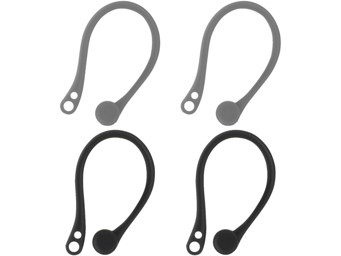 Pares Crochets Oreille Silicone Antidérapants Para Écoles Grises Et Noires Manutenção Sécurisé Para Écouteurs