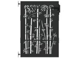 Conjunto 1 Portão De Jardim Vidaxl Preto Aço (85 X 150 Cm)
