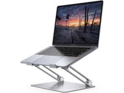 Lurelia Suporte Para Portátil Ajustável, Dobrável, Ergonómico, Em Alumínio, Compatível Com Macbook, Ipad, Em Prateado