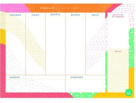 Caderno Planeador Semanal THE HAPPY GANG Multicolor (A4)