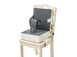 Assento Elevatório Almofada Para Bebê Eifson Pvc Com Encosto E Fixação 3 Pontos - Bege