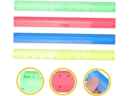 Lurelia Régua Plástica 8 Peças 30 Cm Com Leve E Resistente Para Escola