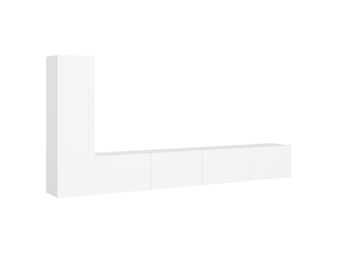Tv Cabinet Set, Tv Cabinet Sets Vidaxl Branco Madeira Processada (n/a)